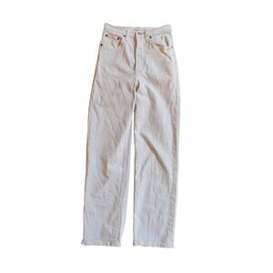 Levi’s Premium Ribcage Straight Ankle White Jeans Size 24
